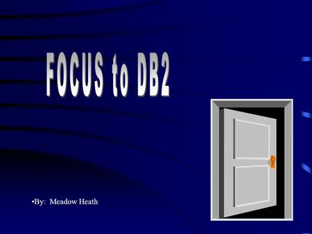 FOCUS to DB2 By: Meadow Heath.