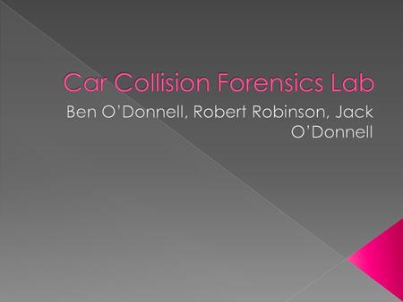 Car Collision Forensics Lab