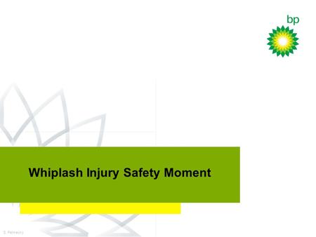 DWX Technology Planning Workshop July 27, 2000 Whiplash Injury Safety Moment S. Petmecky.