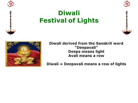 Diwali Festival of Lights