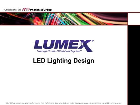 Title LED Lighting Design Date A Member of the