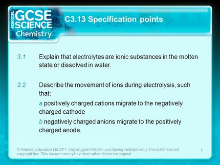 © Pearson Education Ltd 2011. Copying permitted for purchasing institution only. This material is not copyright free. This document may have been altered.
