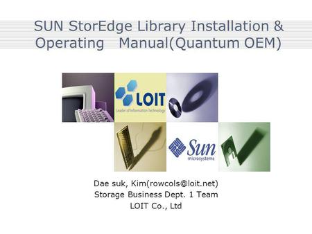 SUN StorEdge Library Installation & Operating Manual(Quantum OEM)