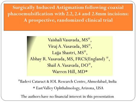 A prospective, randomized clinical trial