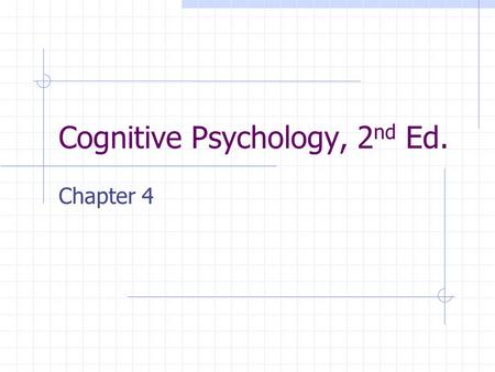 Cognitive Psychology, 2 nd Ed. Chapter 4. Selective vs. Divided Attention Selective attention: Process one stimulus while ignoring another. Divided attention: