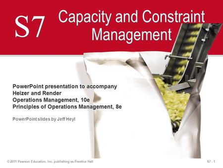 Capacity and Constraint Management