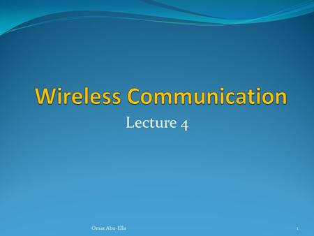 Wireless Communication