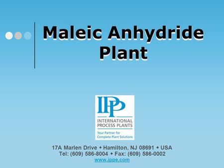 Maleic Anhydride Plant