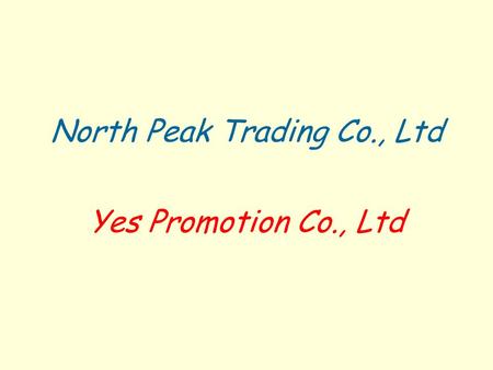 North Peak Trading Co., Ltd