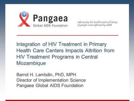 Slide Title Body copy for the slide; level one content Level 1 content Level 2 content Level 3 content Barrot H. Lambdin, PhD, MPH Director of Implementation.