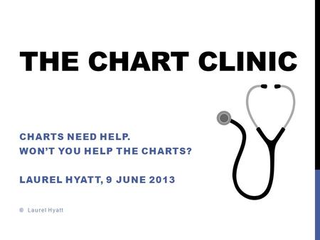 THE CHART CLINIC CHARTS NEED HELP. WONT YOU HELP THE CHARTS? LAUREL HYATT, 9 JUNE 2013 © Laurel Hyatt.