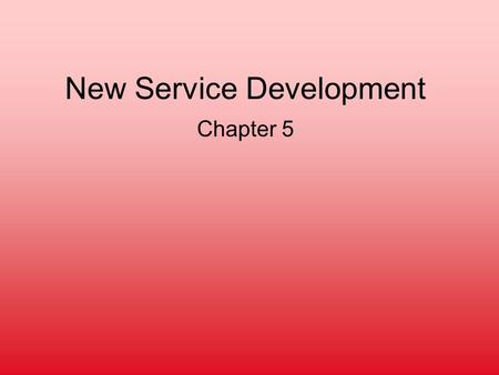 New Service Development