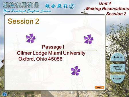 Session 2 Passage I Climer Lodge Miami University Oxford, Ohio 45056.