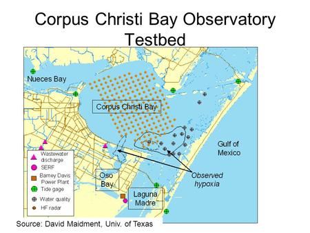 Corpus Christi Bay Observatory Testbed Source: David Maidment, Univ. of Texas.