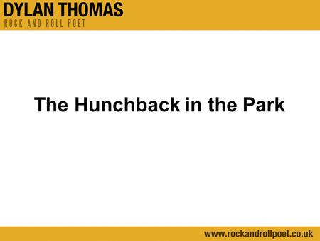 The Hunchback in the Park