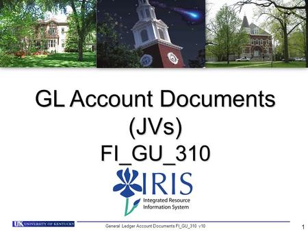 GL Account Documents (JVs)