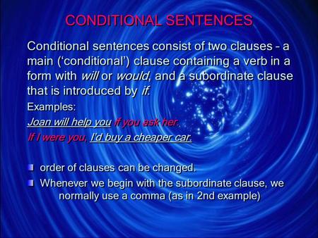 CONDITIONAL SENTENCES