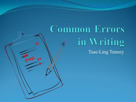 Common Errors in Writing