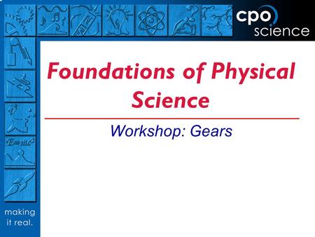 Foundations of Physical Science