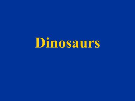 Dinosaurs.