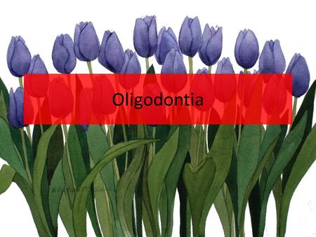 Oligodontia.