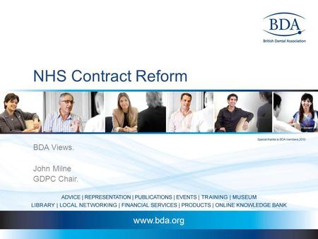 BDA Views. John Milne GDPC Chair.