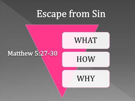 WHAT HOW WHY. The Kingdom of Heaven (Matt. 5-7) Jesus explains the nature of the kingdom of heaven Jesus explains the nature of the kingdom of heaven.