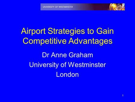 Airport Strategies to Gain Competitive Advantages