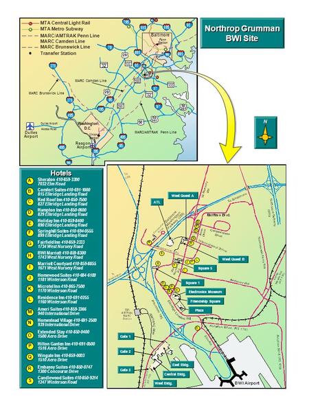 95 Dulles Airport Dulles Airport Access Road MTA Central Light Rail MTA Metro Subway MARC/AMTRAK Penn Line MARC Brunswick Line Transfer Station MARC Camden.