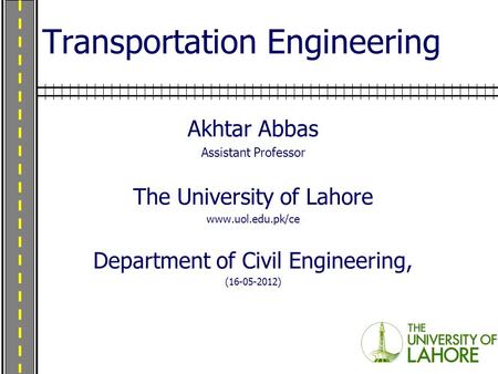 Transportation Engineering