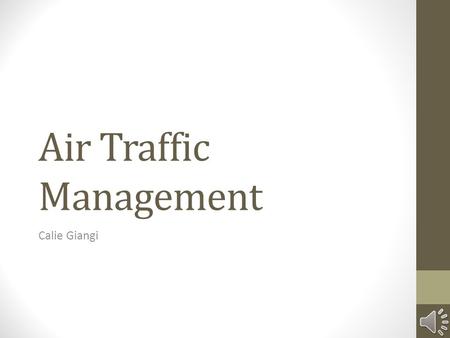 Air Traffic Management