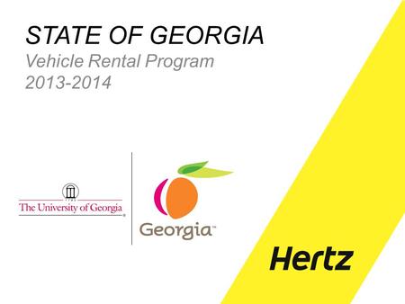 STATE OF GEORGIA Vehicle Rental Program