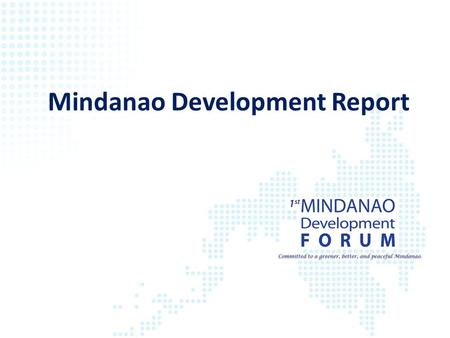 Mindanao Development Report