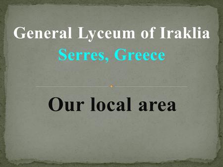 General Lyceum of Iraklia