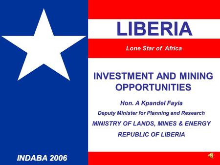 INVESTMENT AND MINING OPPORTUNITIES