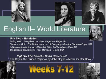 English II– World Literature