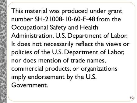 8-Hour Training Course Introduction to Nanomaterials and Occupational Health Kristen M. Kulinowski, Ph.D. Trainer Notes: