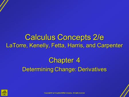 Calculus Concepts 2/e LaTorre, Kenelly, Fetta, Harris, and Carpenter