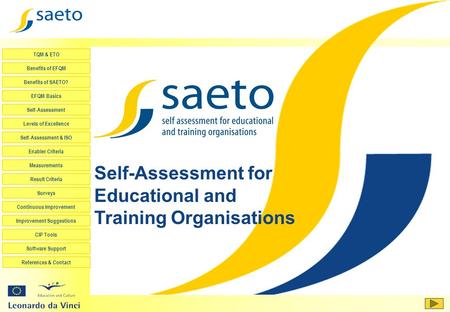 Self-Assessment for Educational and Training Organisations