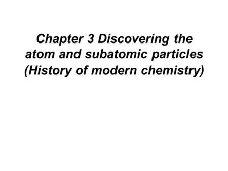 3.1 Chemistry developed out of interest in materials