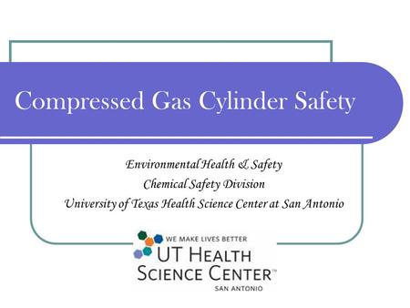 Compressed Gas Cylinder Safety