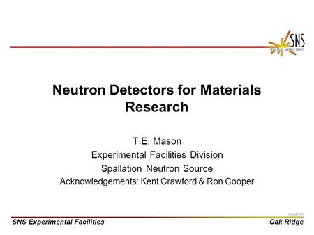 Neutron Detectors for Materials Research