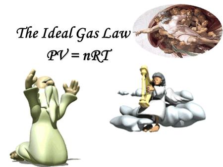 The Ideal Gas Law PV = nRT.