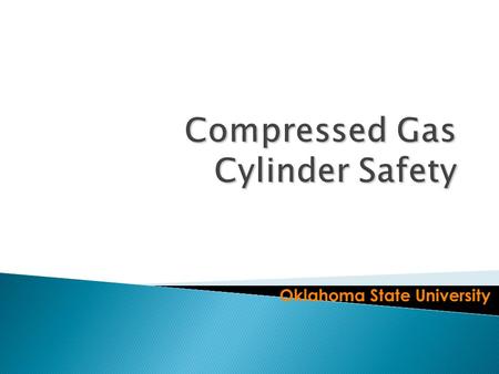 Compressed Gas Cylinder Safety