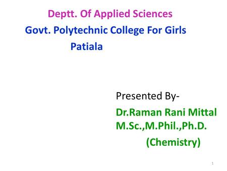 Govt. Polytechnic College For Girls Patiala