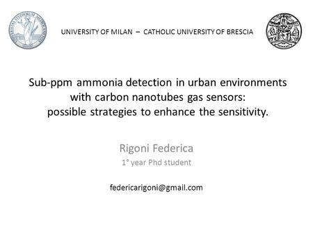 Rigoni Federica 1° year Phd student