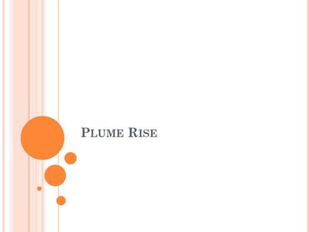 P LUME R ISE. P URPOSE OF A IR Q UALITY M ODELING Policy Analysis Regional Planning Supplementary Control Systems / Air Quality Prediction System Emergency.