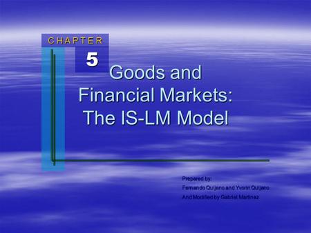 Goods and Financial Markets: The IS-LM Model