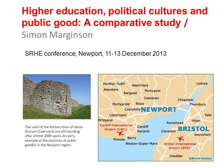 SRHE conference, Newport, December 2013