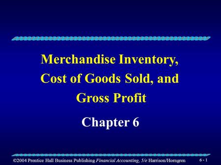 Merchandise Inventory,